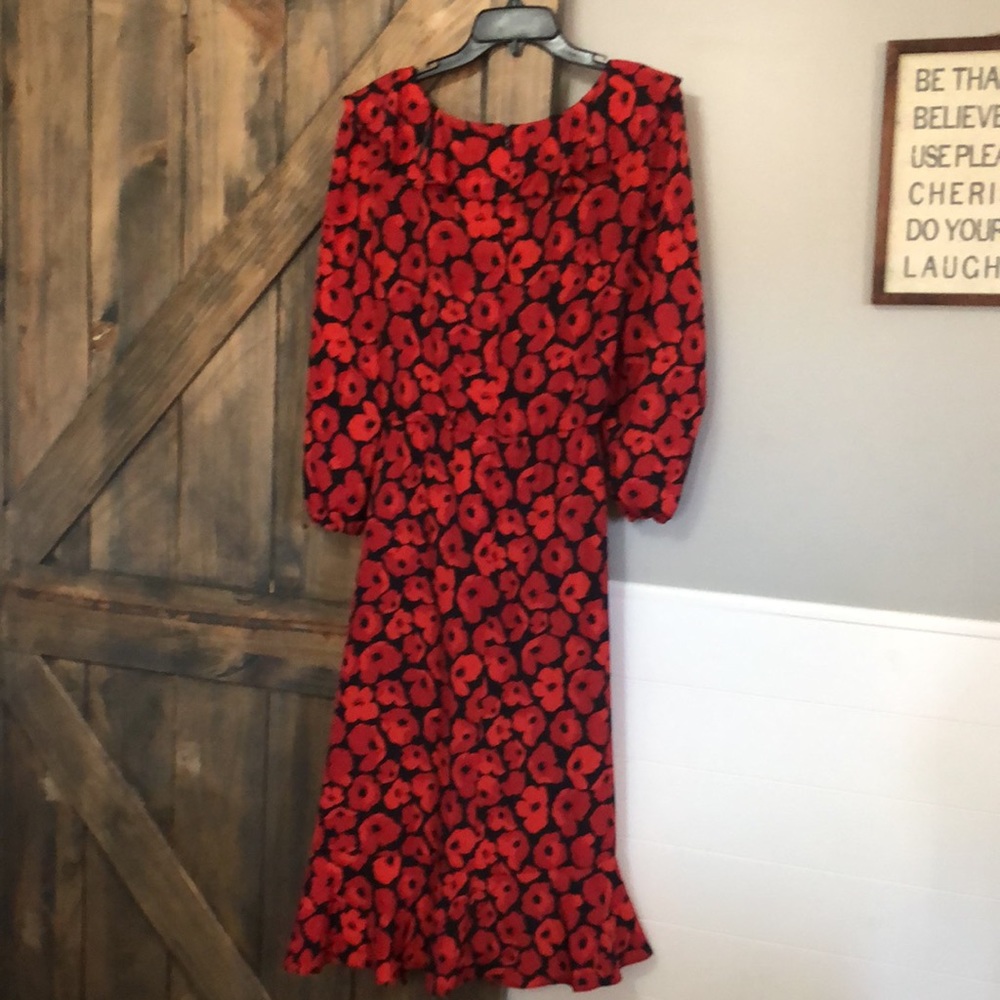 JW Jason Wu Red Poppy Dress XXL - Picture 6 of 8